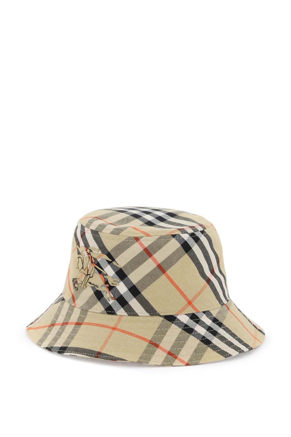 Burberry Ered Cotton Blend Bucket Hat With Nine Words Women