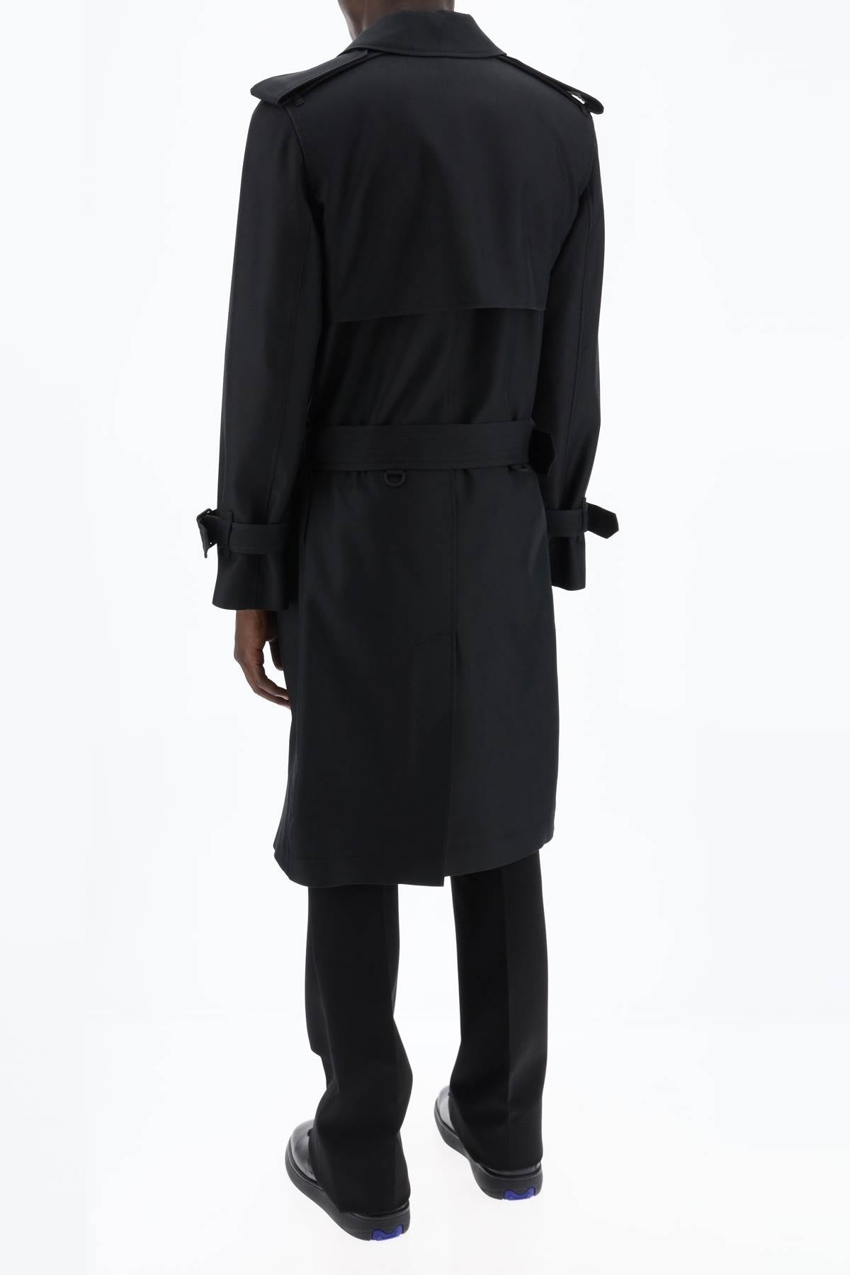 Burberry Double-Breasted Silk Blend Trench Coat Men