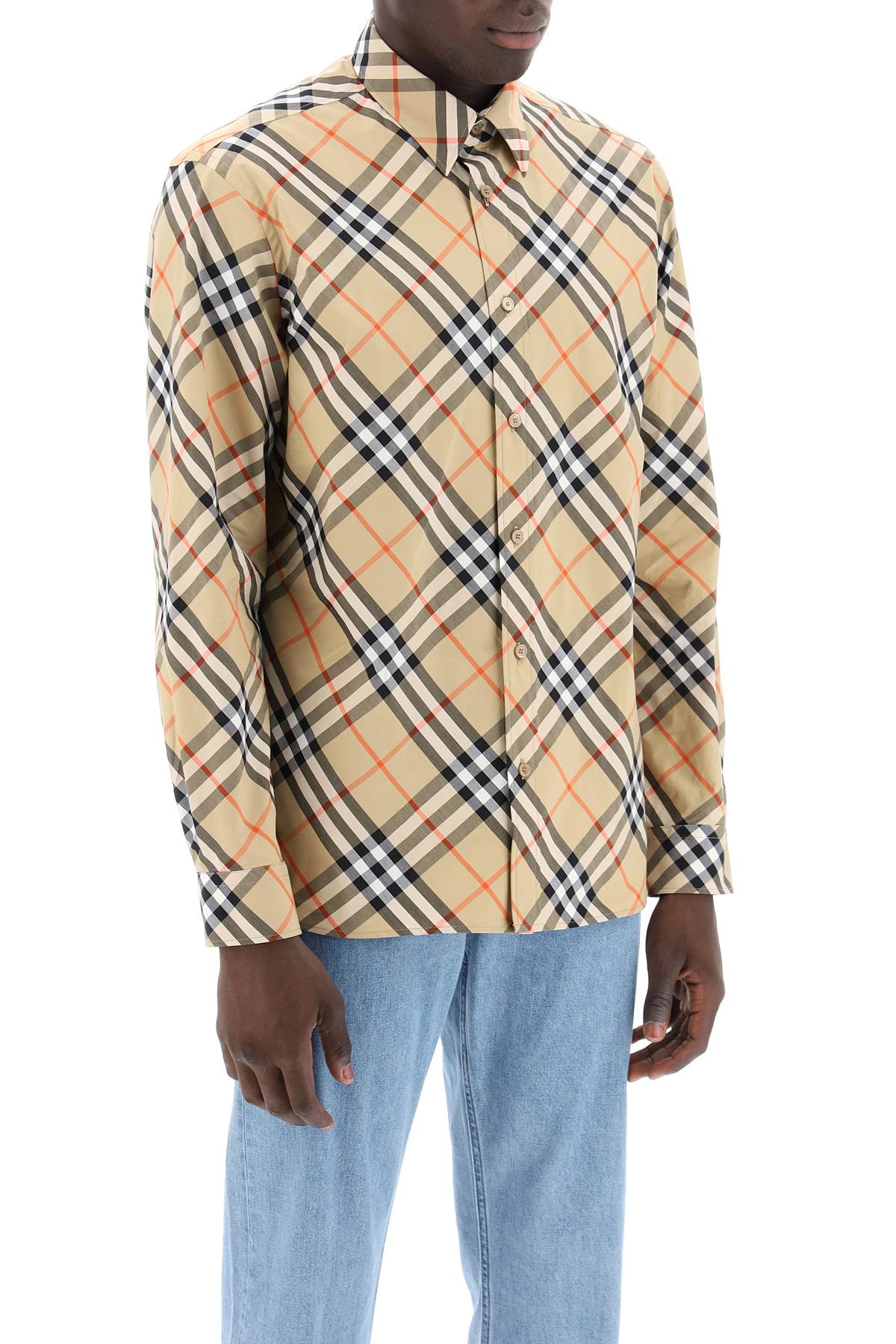 Burberry Ered Cotton Long-Sleeved Shirt Men