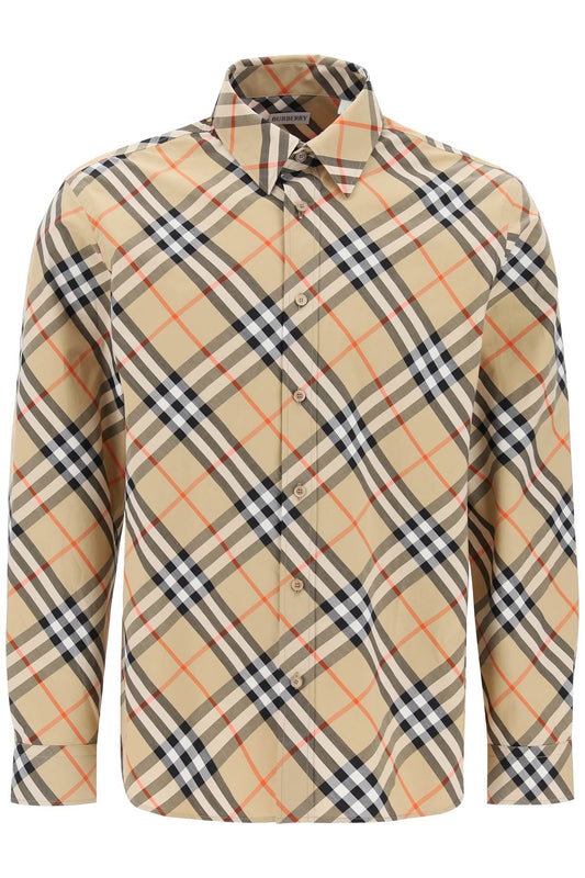 Burberry Ered Cotton Long-Sleeved Shirt Men
