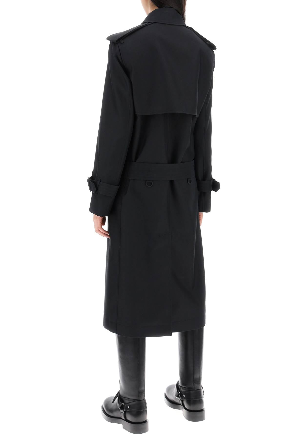 Burberry Double-Breasted Silk Twill Trench Coat Women