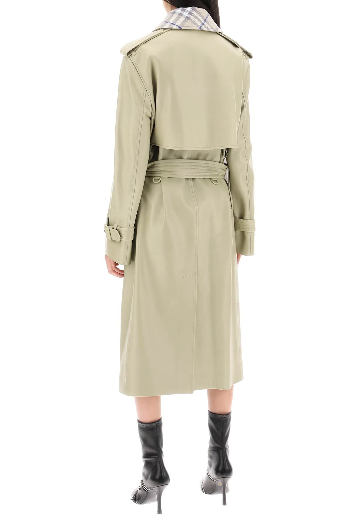 Burberry Long Leather Trench Coat Women