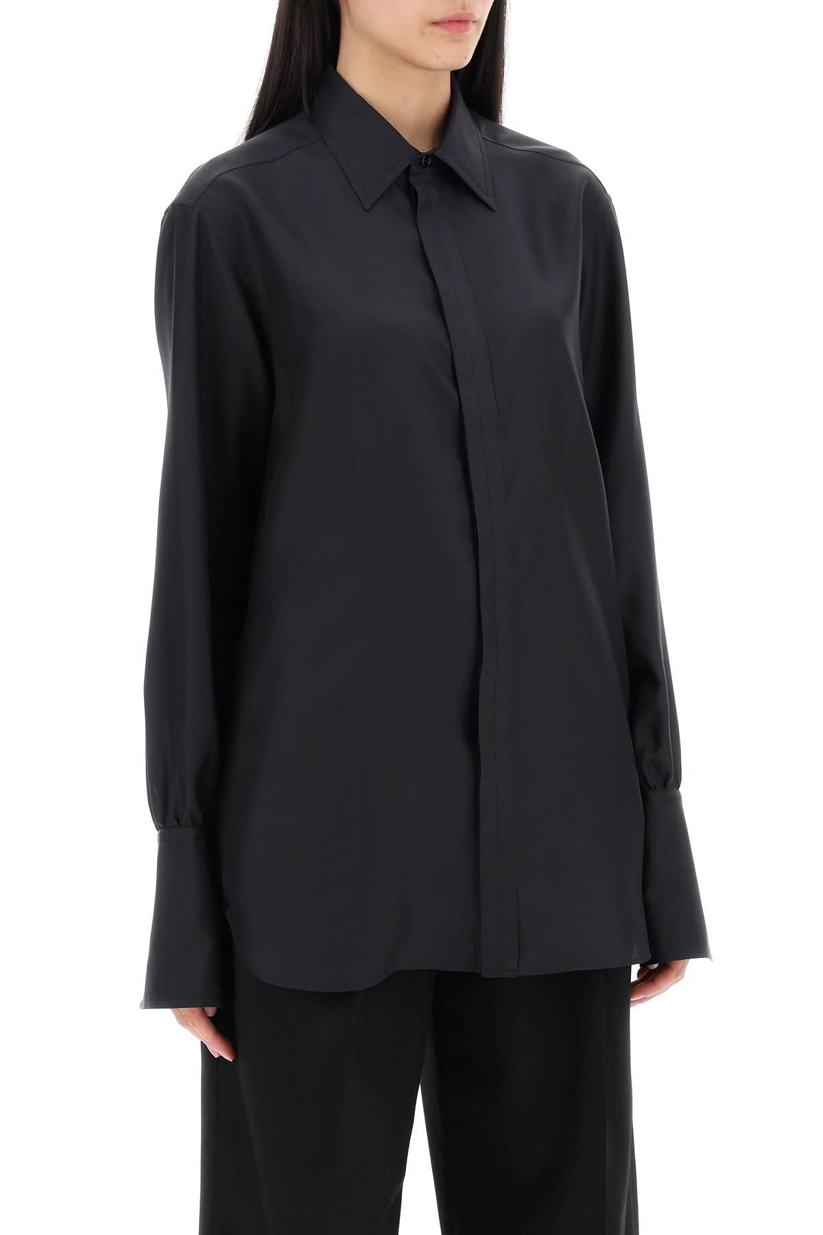 Burberry Long-Sleeved Silk Shirt Women