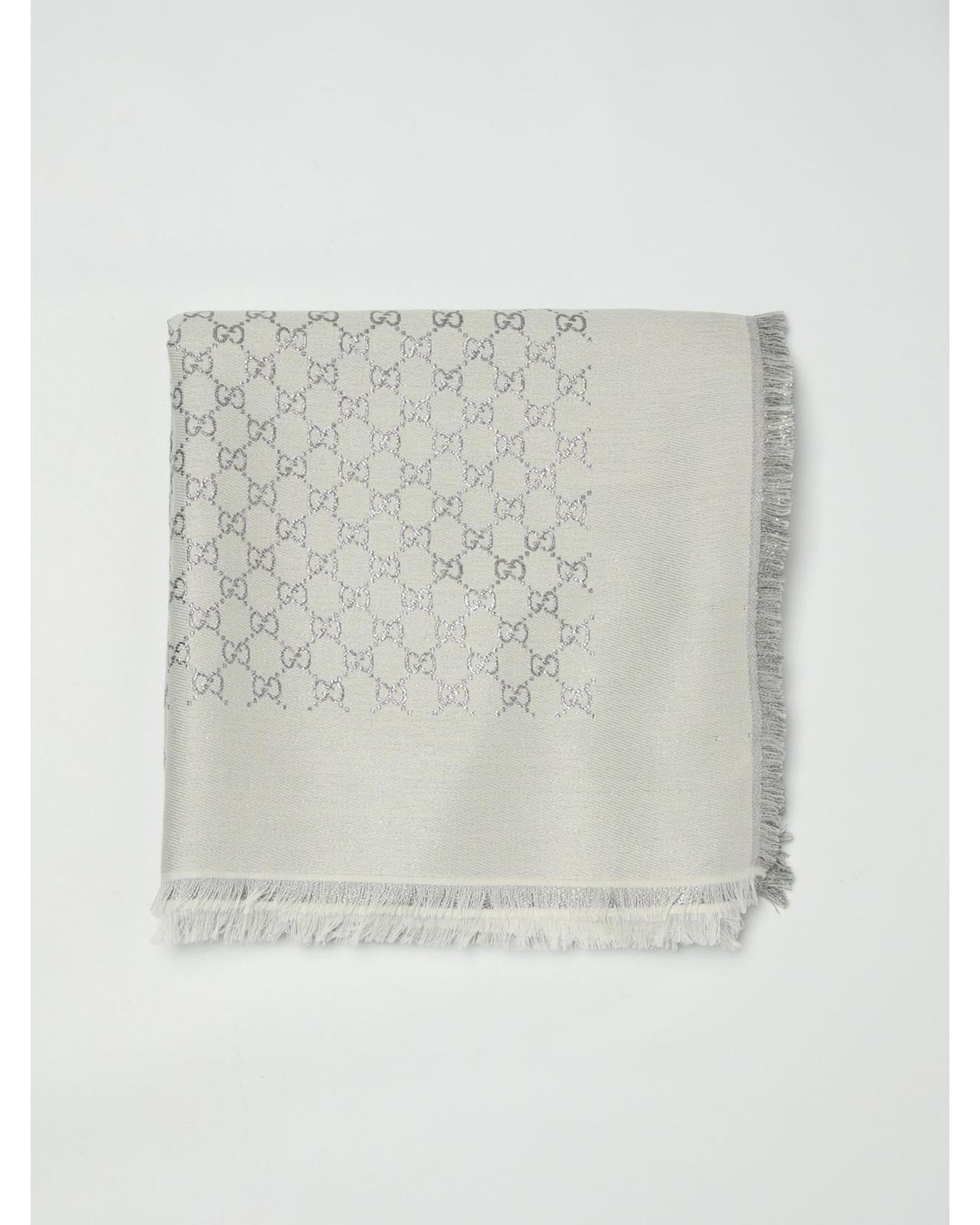 Gucci GG Pattern Scarf Women White Scarves White