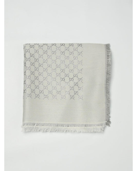Gucci GG Pattern Scarf Women White Scarves White