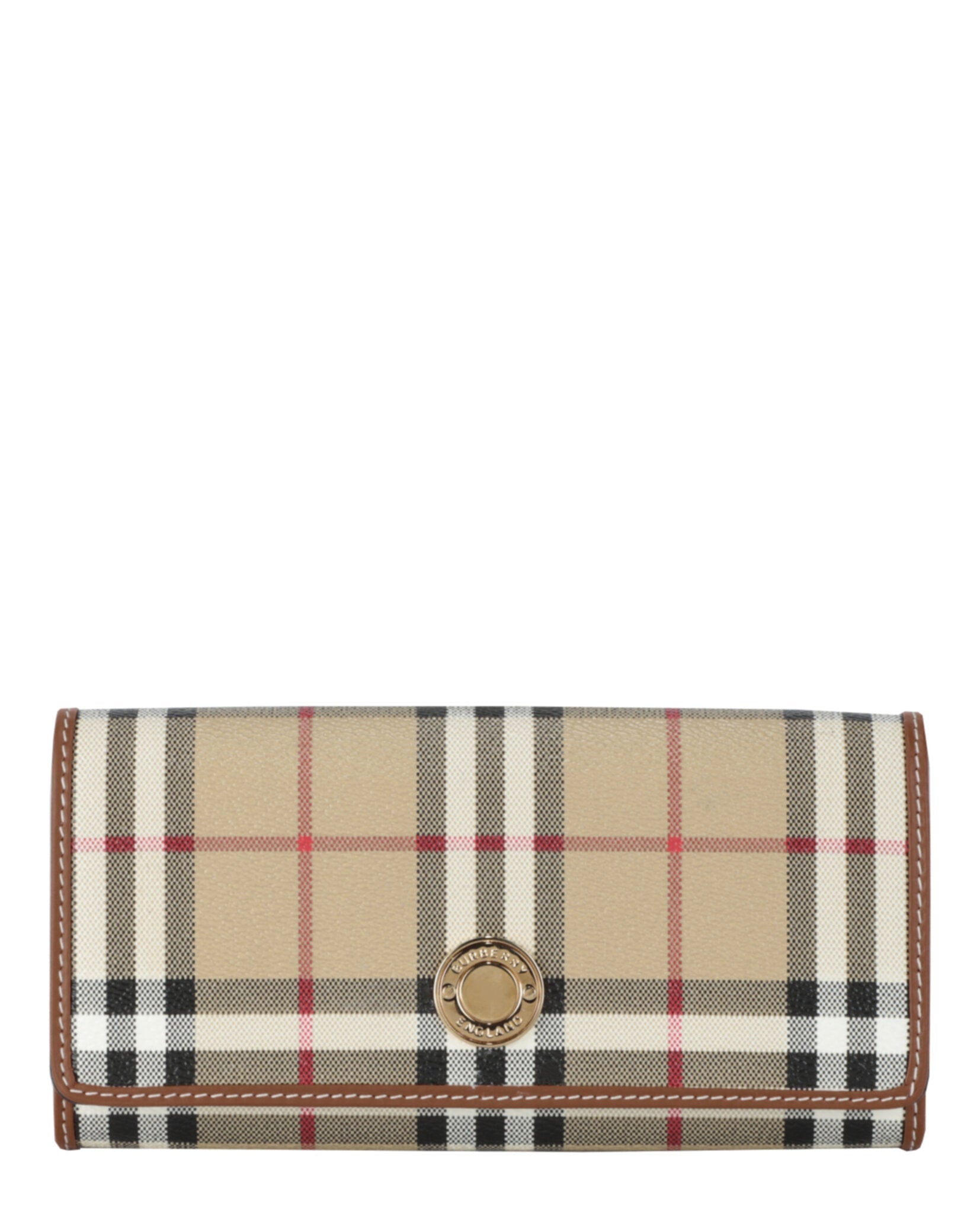 Burberry Womens Halton Checked Wallet ONE SIZE Archive Beige