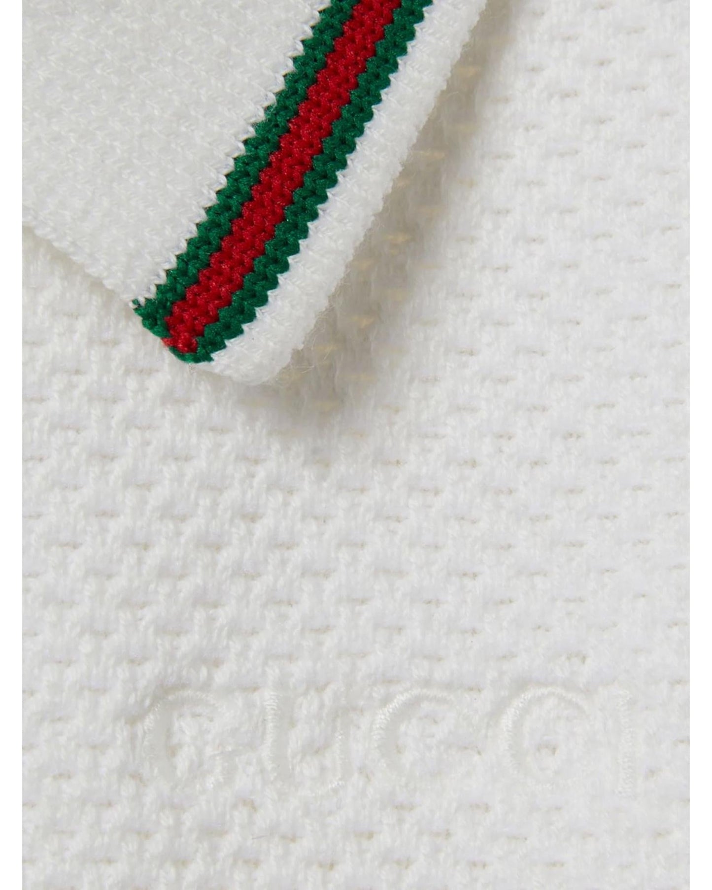 Gucci Polo Shirt Web Detail Kids White T-Shirts