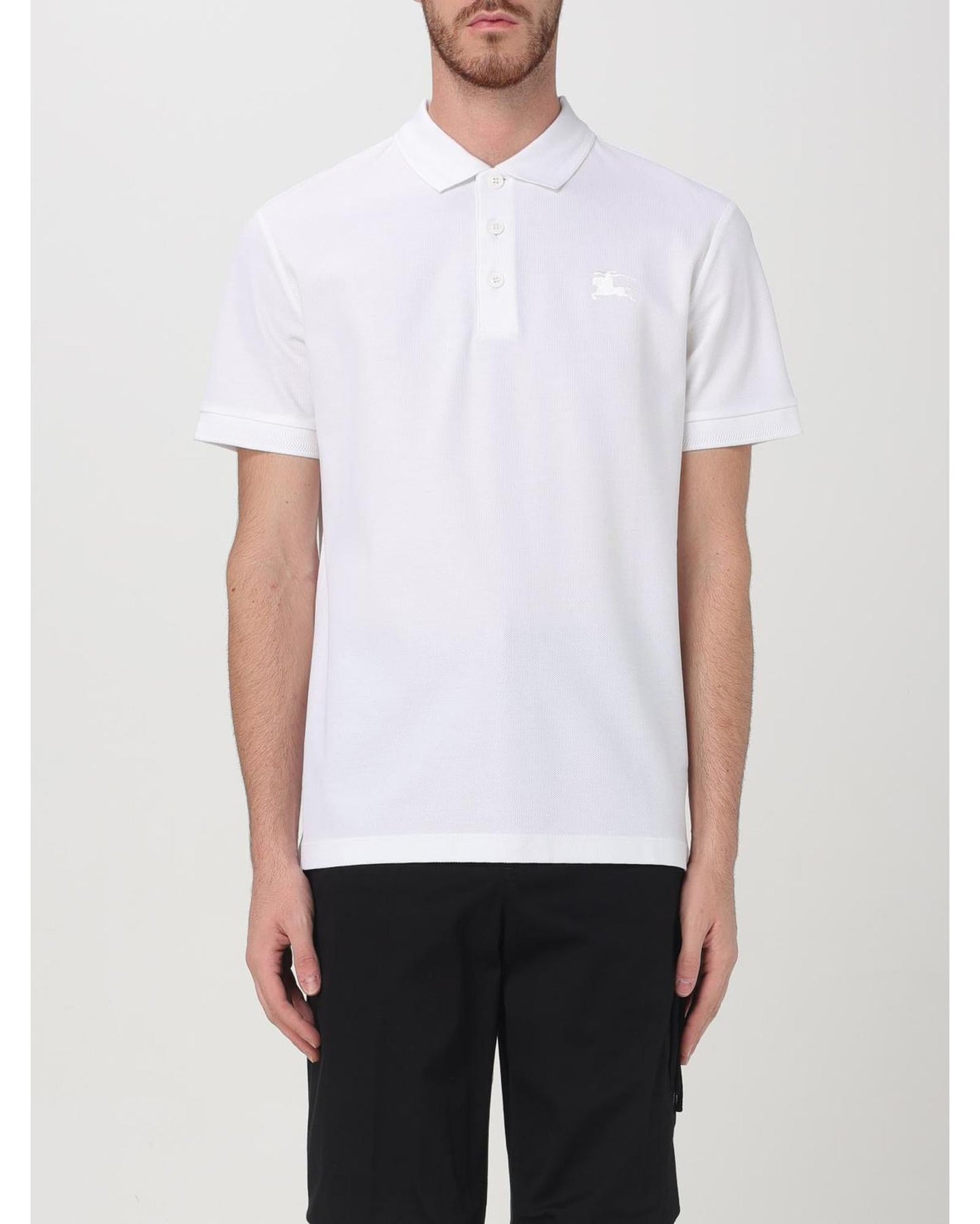 Burberry Short Sleeve Polo Shirt Men White Regular L White