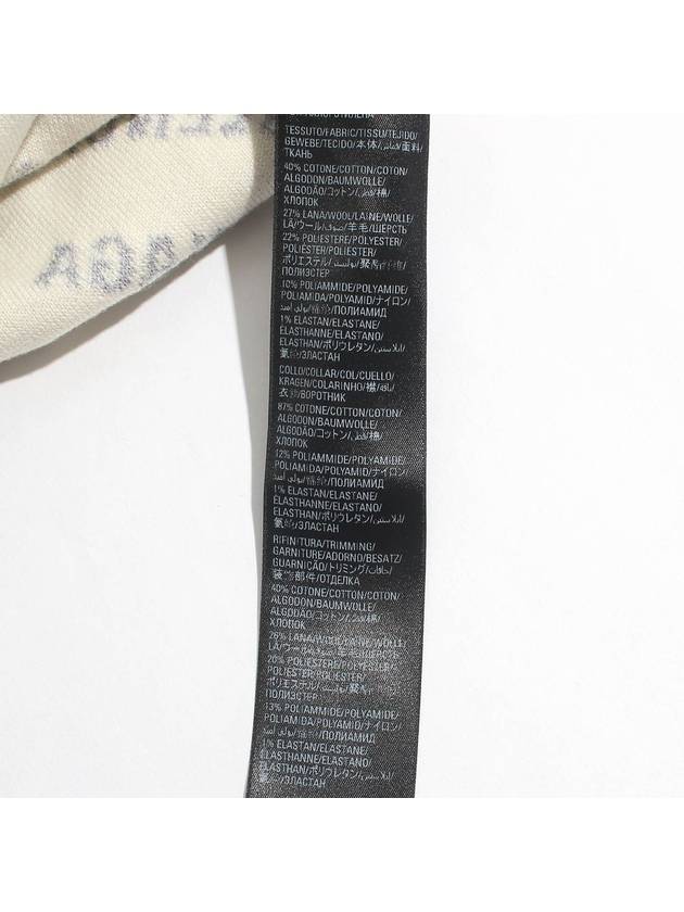 Luxury Balenciaga  Wool Over Logo Pattern Knit Sweatshirt Grey