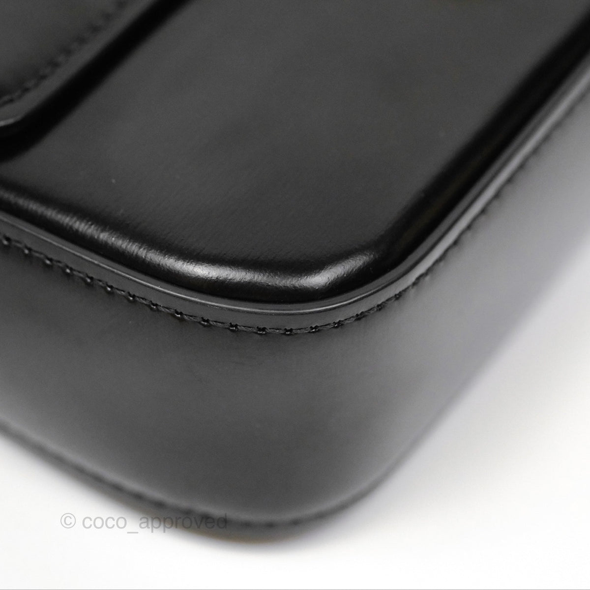Celine Triomphe Shoulder Bag Black Calfskin