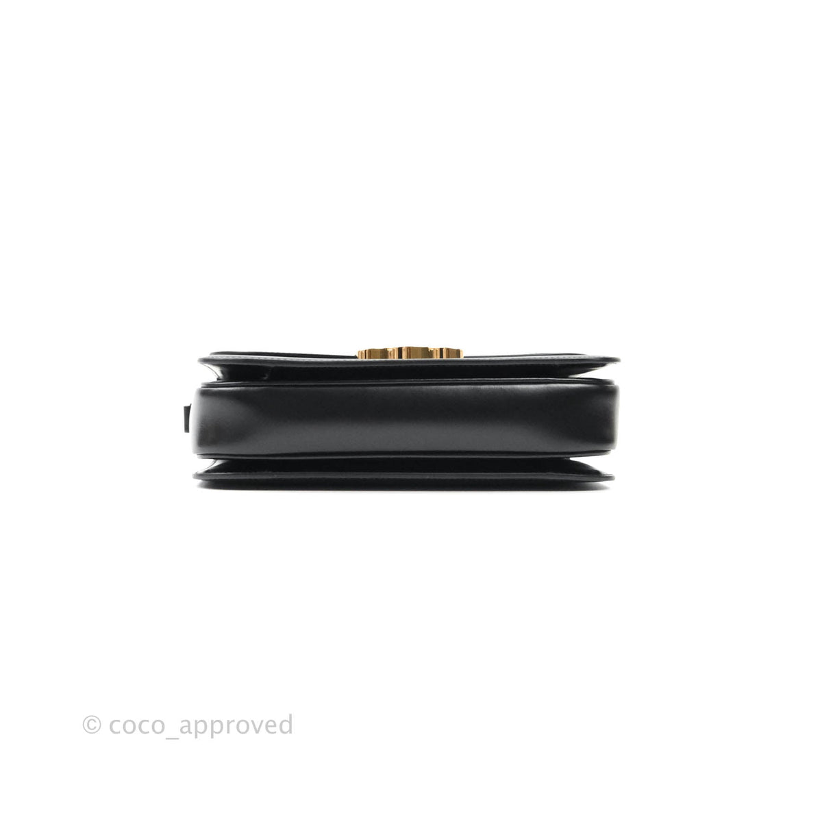 Celine Shiny Calfskin Medium Triomphe Black