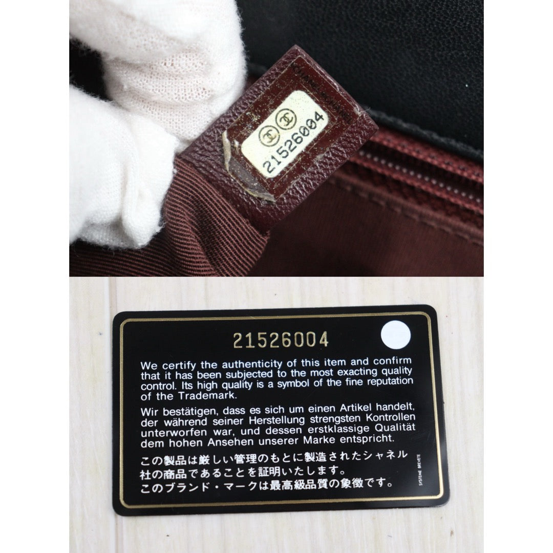 Good ( Rank AB)｜ CHANEL Matrasse Calf Leather Double  Flap Bag Black Made in 2016-2016Year｜Y25061703