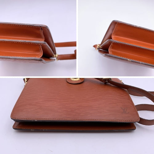 LOUIS VUITTON Vintage Brown Epi Leather Capucine Shoulder Bag