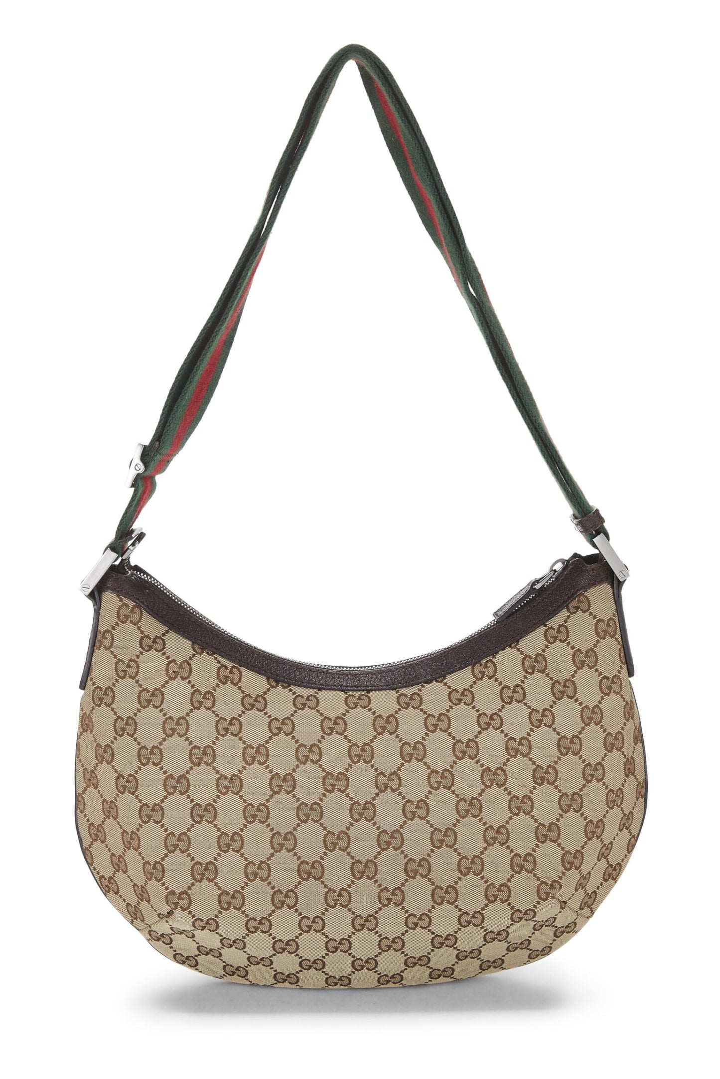 Gucci, Original GG Canvas Web Round Messenger, Brown