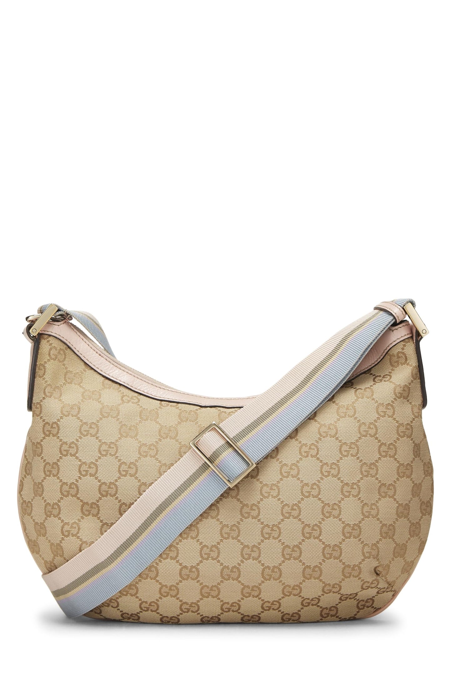 Gucci, Original GG Canvas Web Round Messenger, Pink
