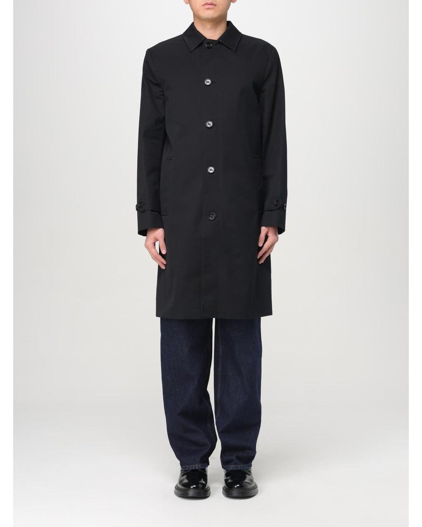 Burberry Classic Trench Coat Men Black Regular XL Black