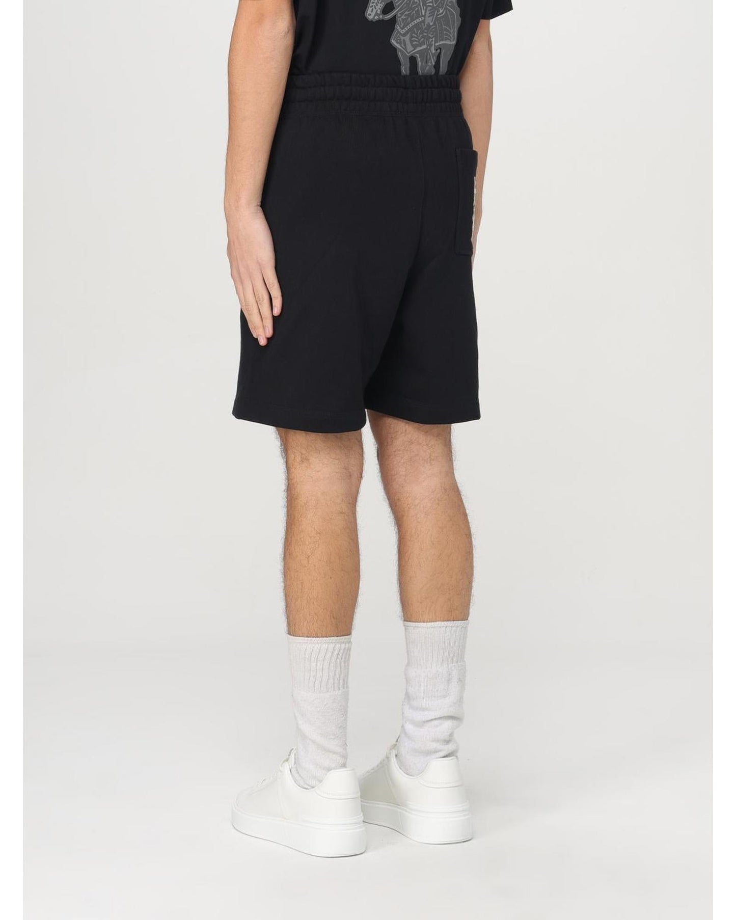 Burberry Cotton Shorts Relaxed Fit Men Black