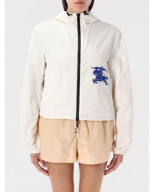 Burberry Lightweight Hooded Track Jacket Women White Regular 6 (S) White