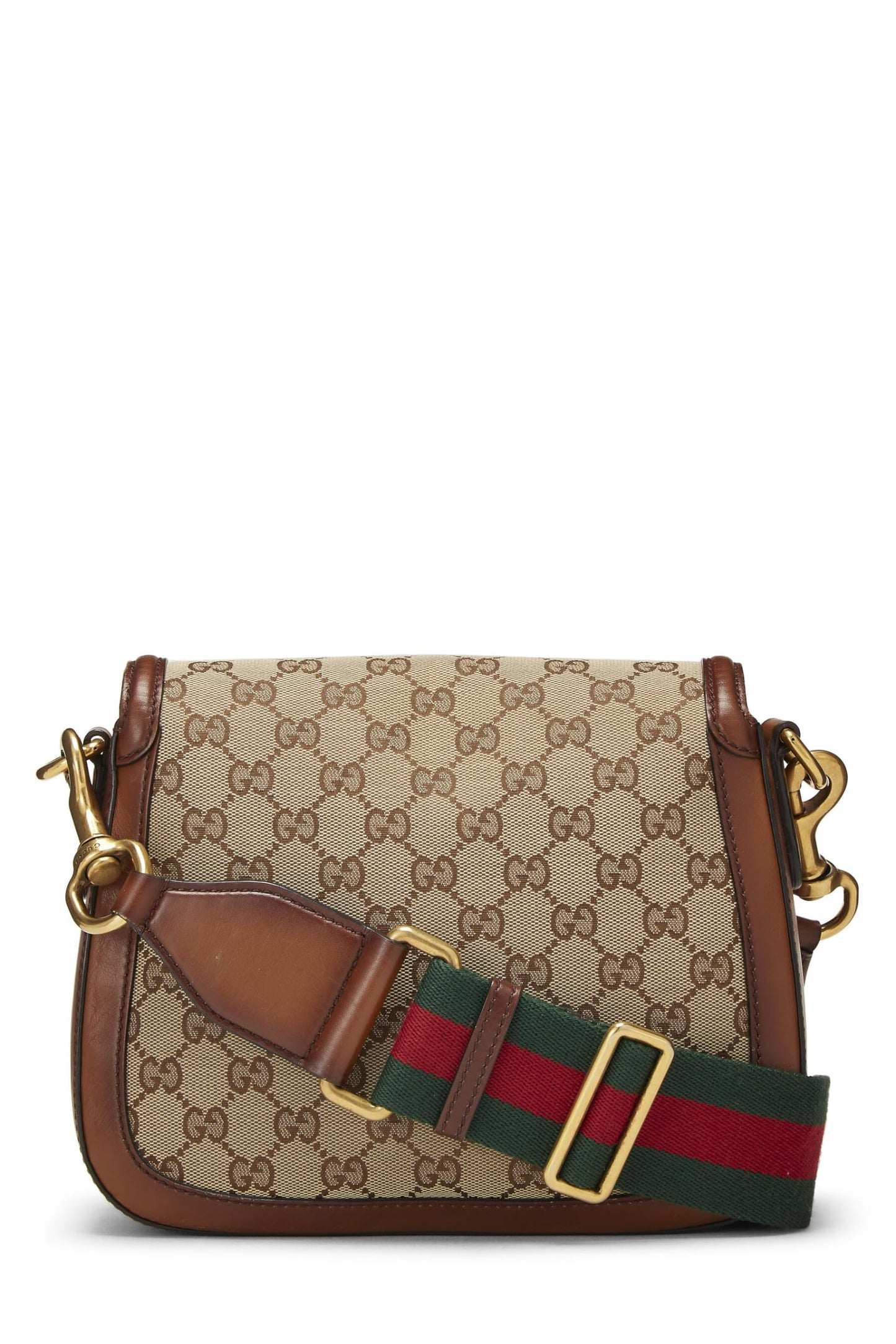 Gucci, Original GG Canvas Lady Web Shoulder Bag Small, Brown