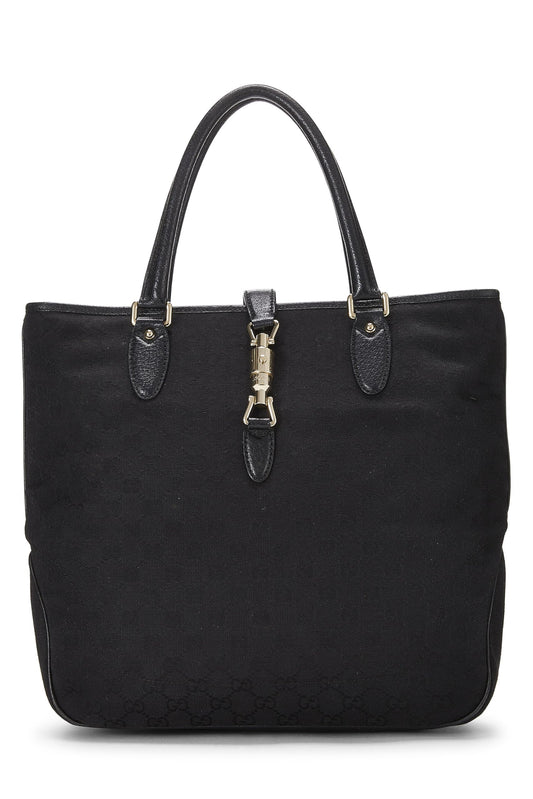 Gucci, Black GG Canvas New Jackie Tote, Black