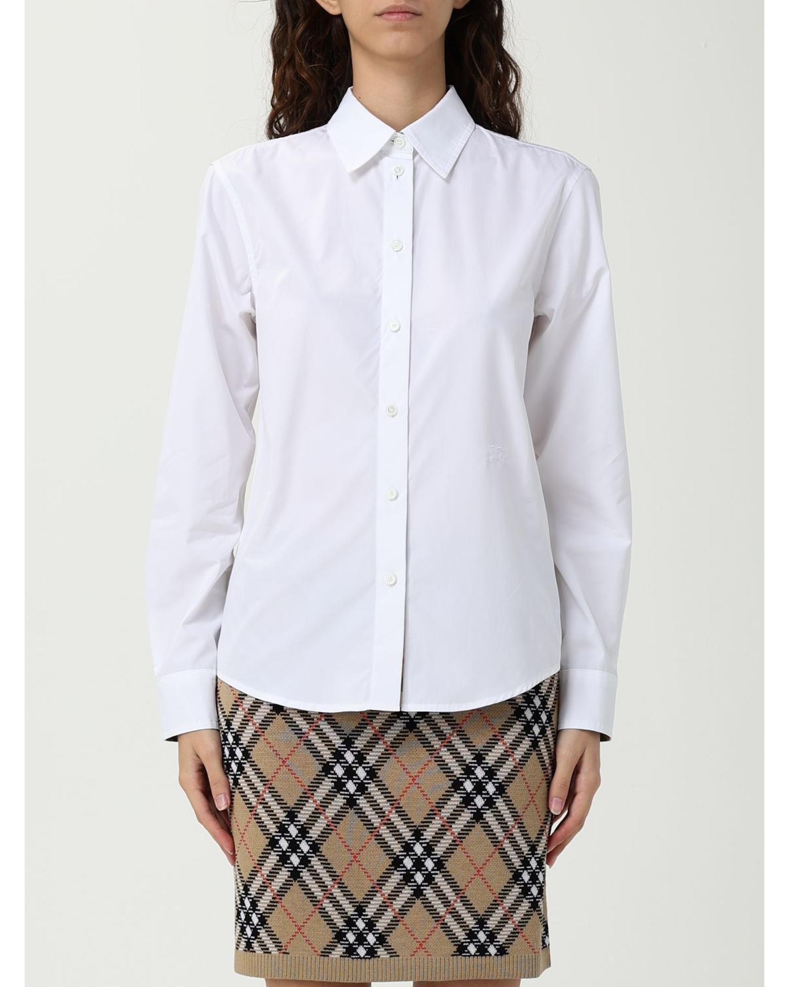 Burberry ButtonDown Long Sleeve Shirt Women White Shirts & Tops 36 White
