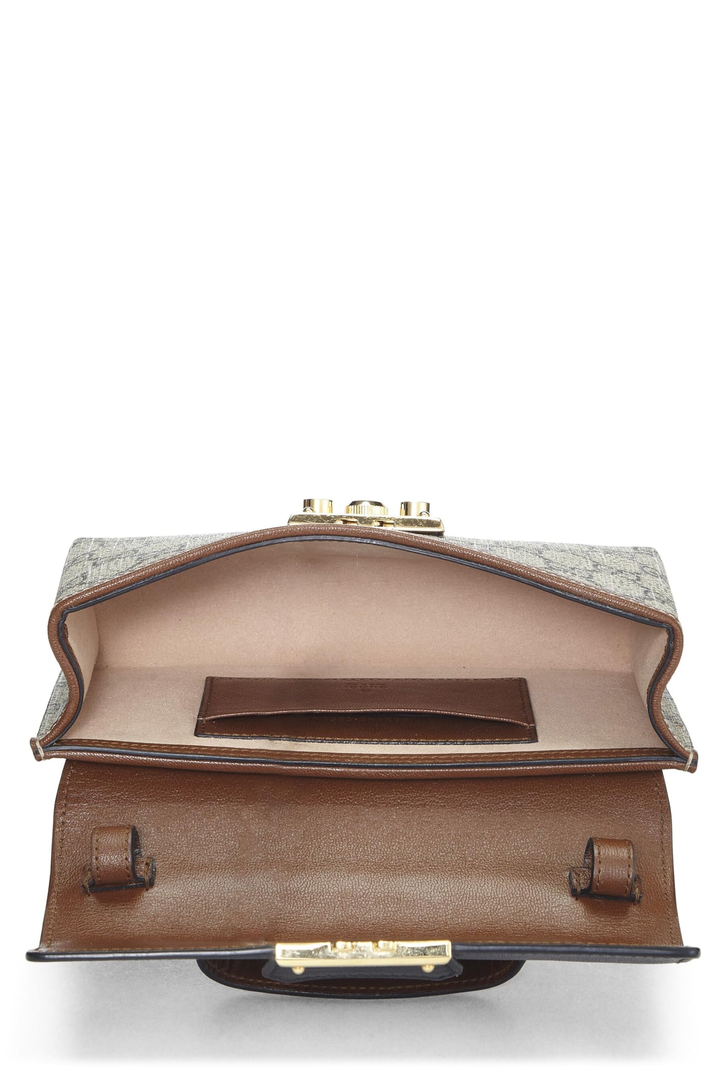 Gucci, Black Original GG Supreme Canvas Padlock Top Handle Bag Mini, Black