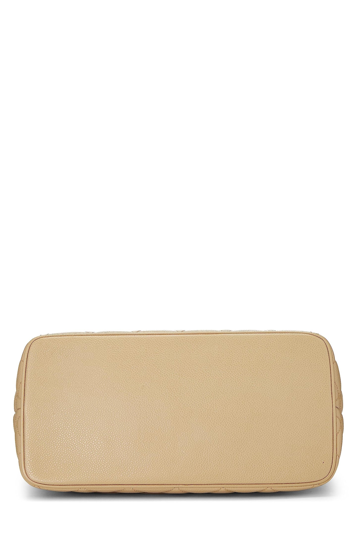 Chanel,  Beige Quilted Caviar Medallion Tote, Beige