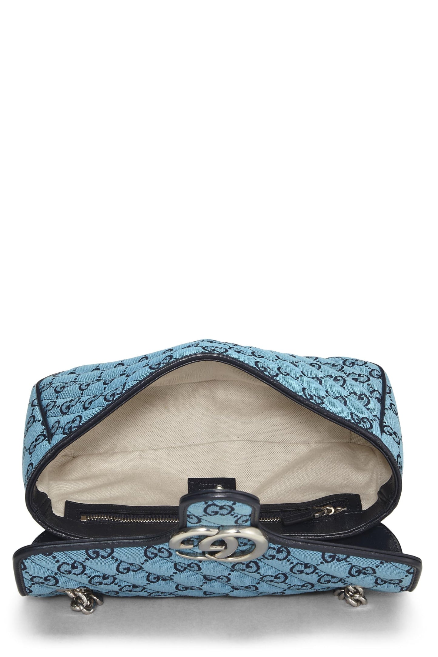 Gucci, Blue GG Canvas Marmont Shoulder Bag Small, Blue
