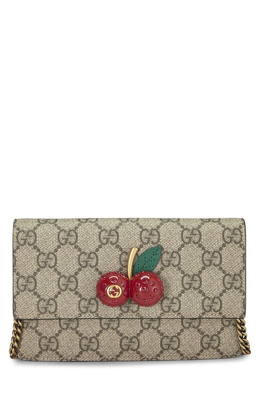 Gucci, Original GG Supreme Coated Canvas Cherry Crossbody Mini, Red