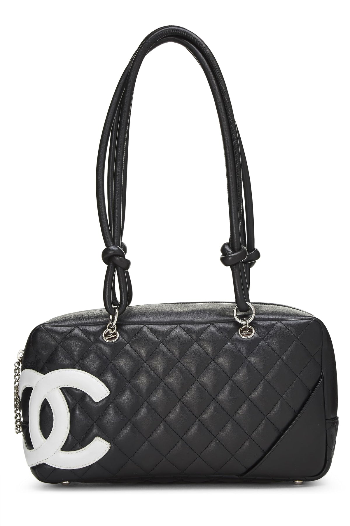 Chanel,  Black Calfskin Cambon Ligne Bowler, Black