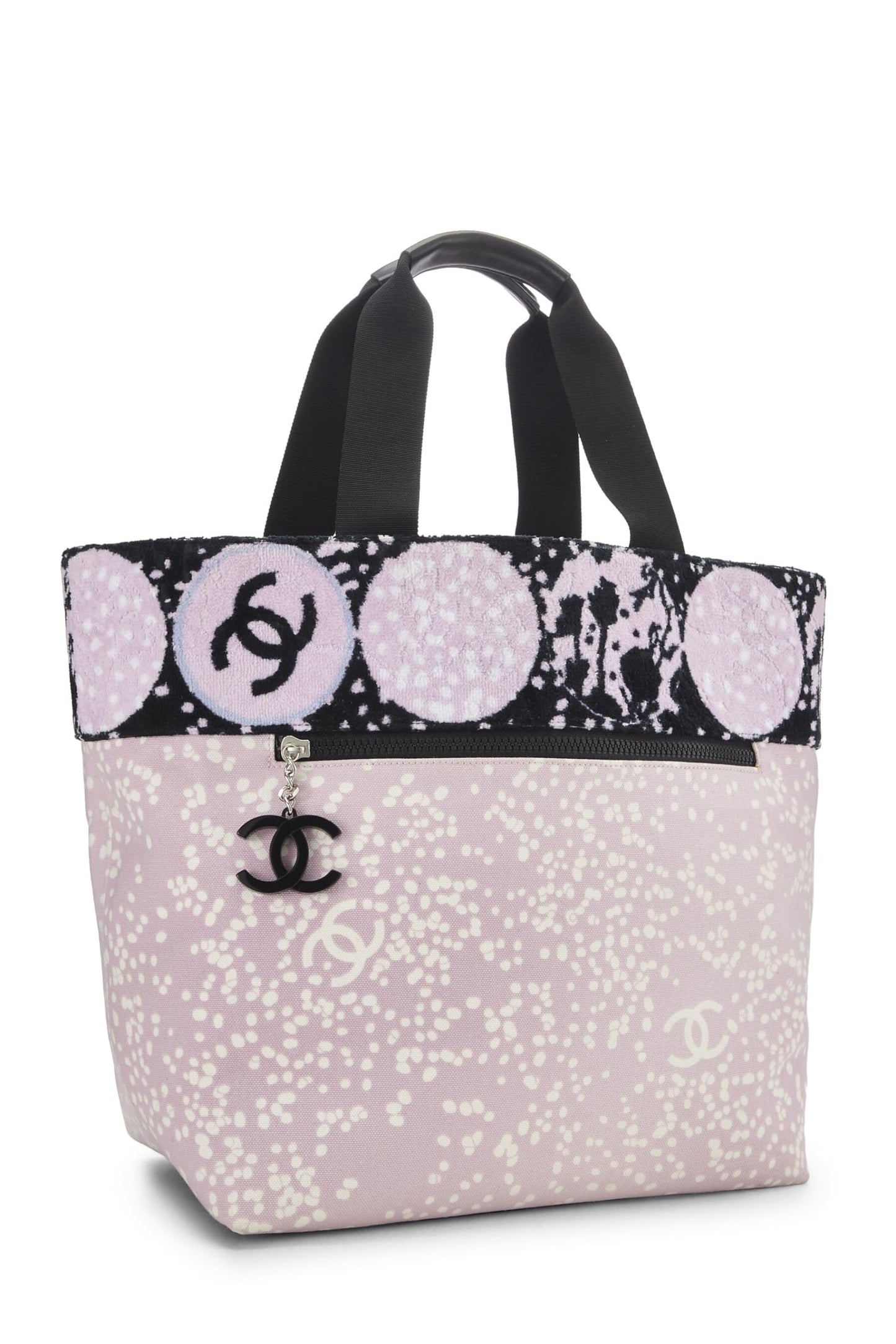 Chanel,  Pink Terrycloth & Canvas 'CC' Tote, Pink
