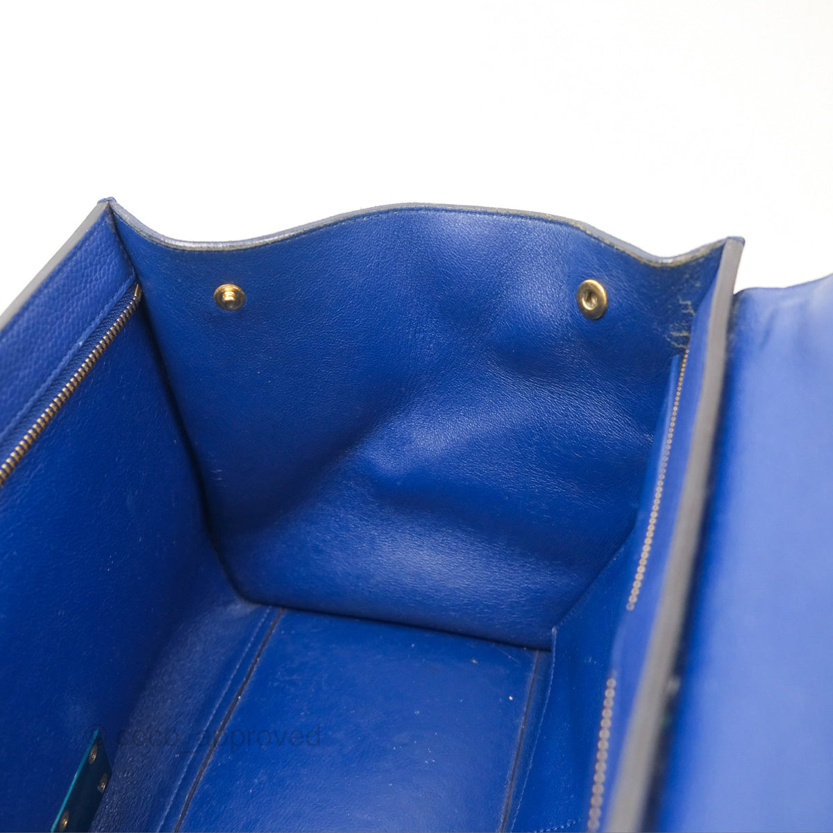 Celine Small Sleek Trapeze Blue Calfskin