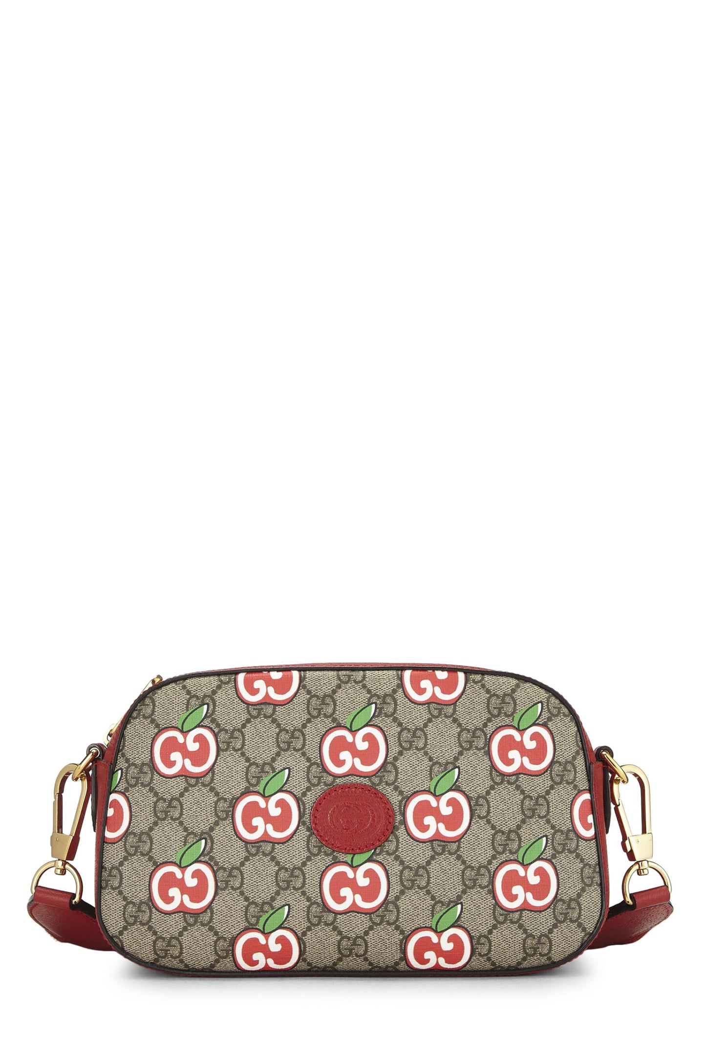 Gucci, Red Original GG Supreme Canvas Apple Camera Bag, Red