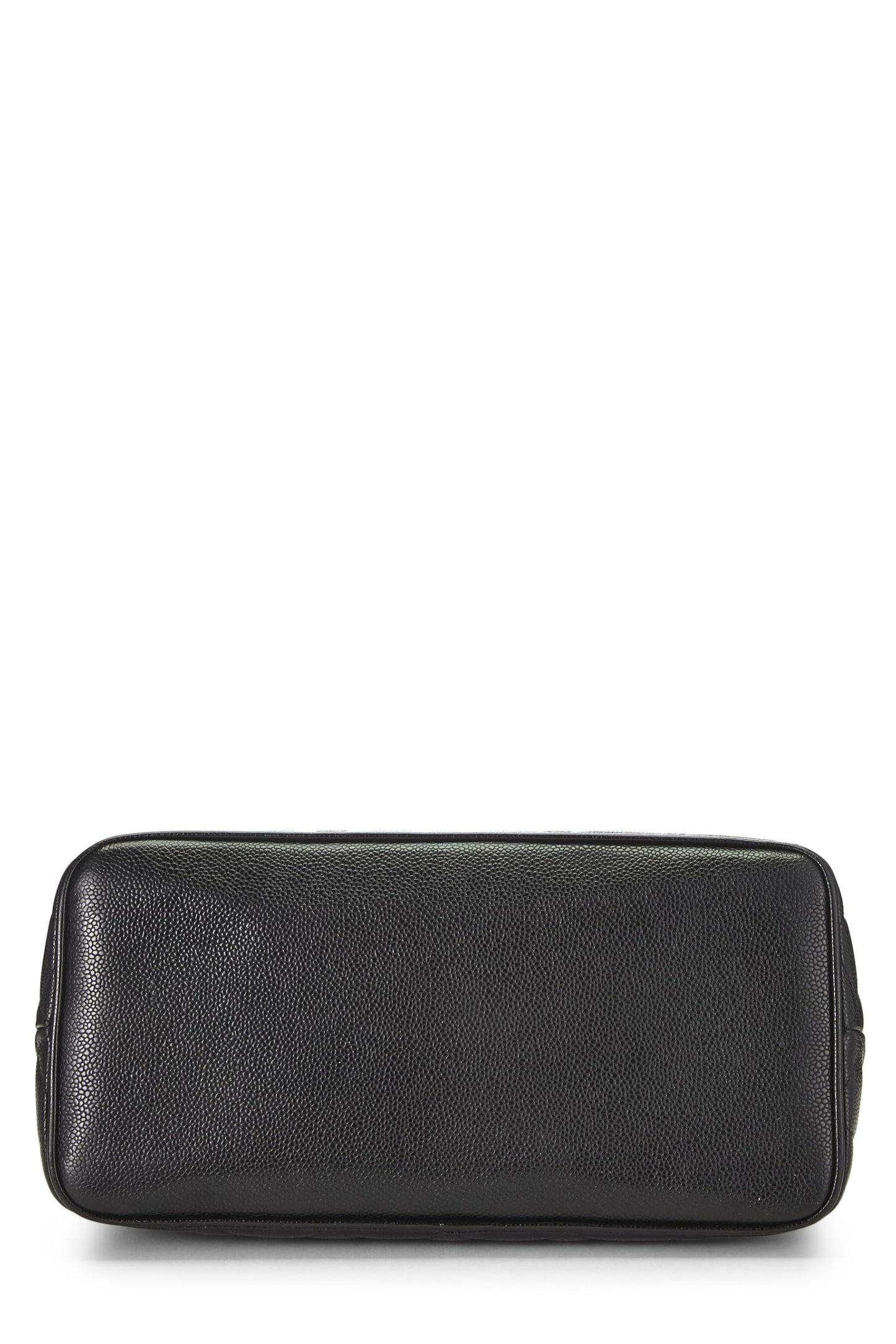 Chanel,  Black Quilted Caviar Medallion Tote, Black