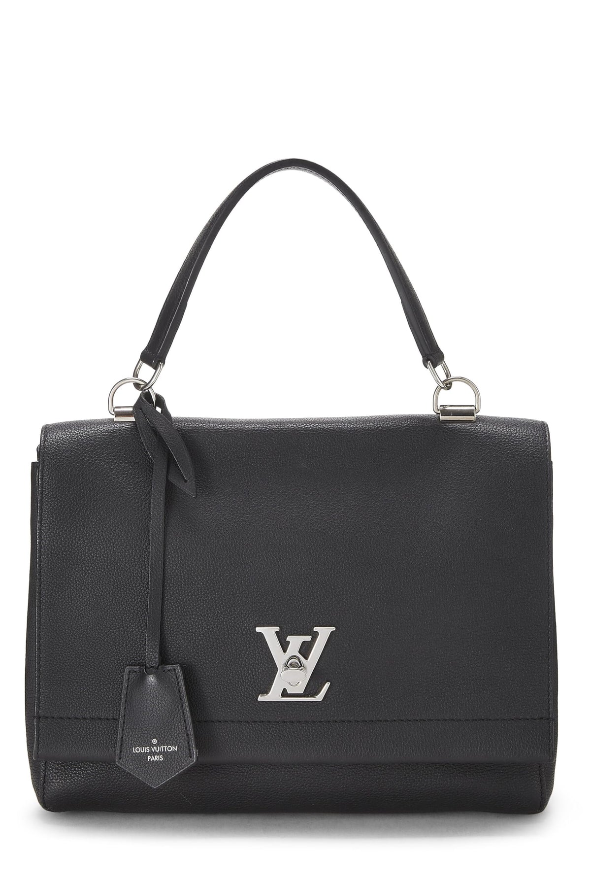 Louis Vuitton,  Black Leather Lock Me MM, Black