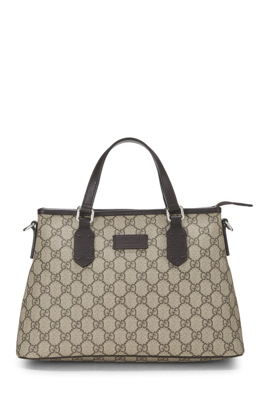 Gucci, Brown Original GG Supreme Canvas Zip Tote, Brown