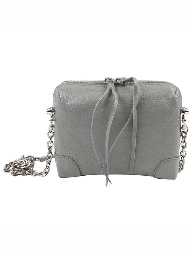 Luxury Balenciaga  Classic Reporter Chain Cross Bag Grey