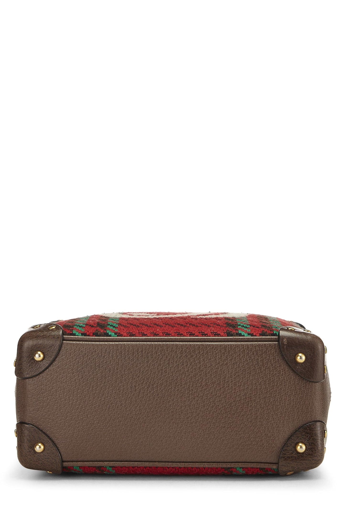 Gucci, Multicolor Wool & Leather Houndstooth 'GG' Crossbody, Brown