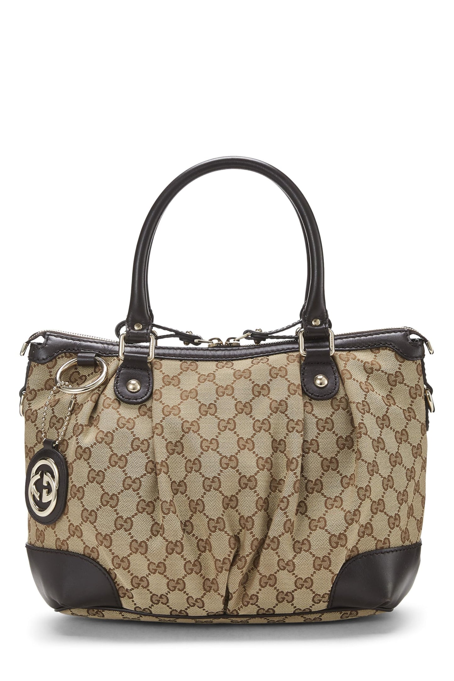 Gucci, Brown Original GG Canvas Sukey Zip Handbag Medium, Brown
