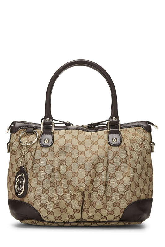 Gucci, Original GG Canvas Sukey Handbag Medium, Brown
