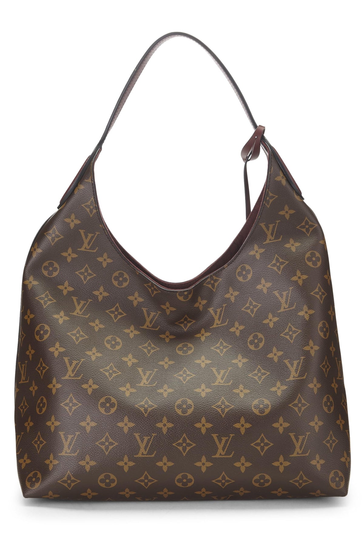 Louis Vuitton,  Burgundy Monogram Flower Hobo, Burgundy