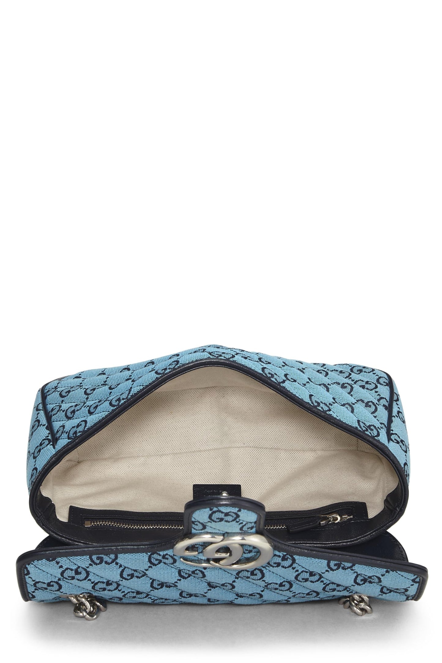 Gucci, Blue GG Canvas Marmont Shoulder Bag Small, Blue
