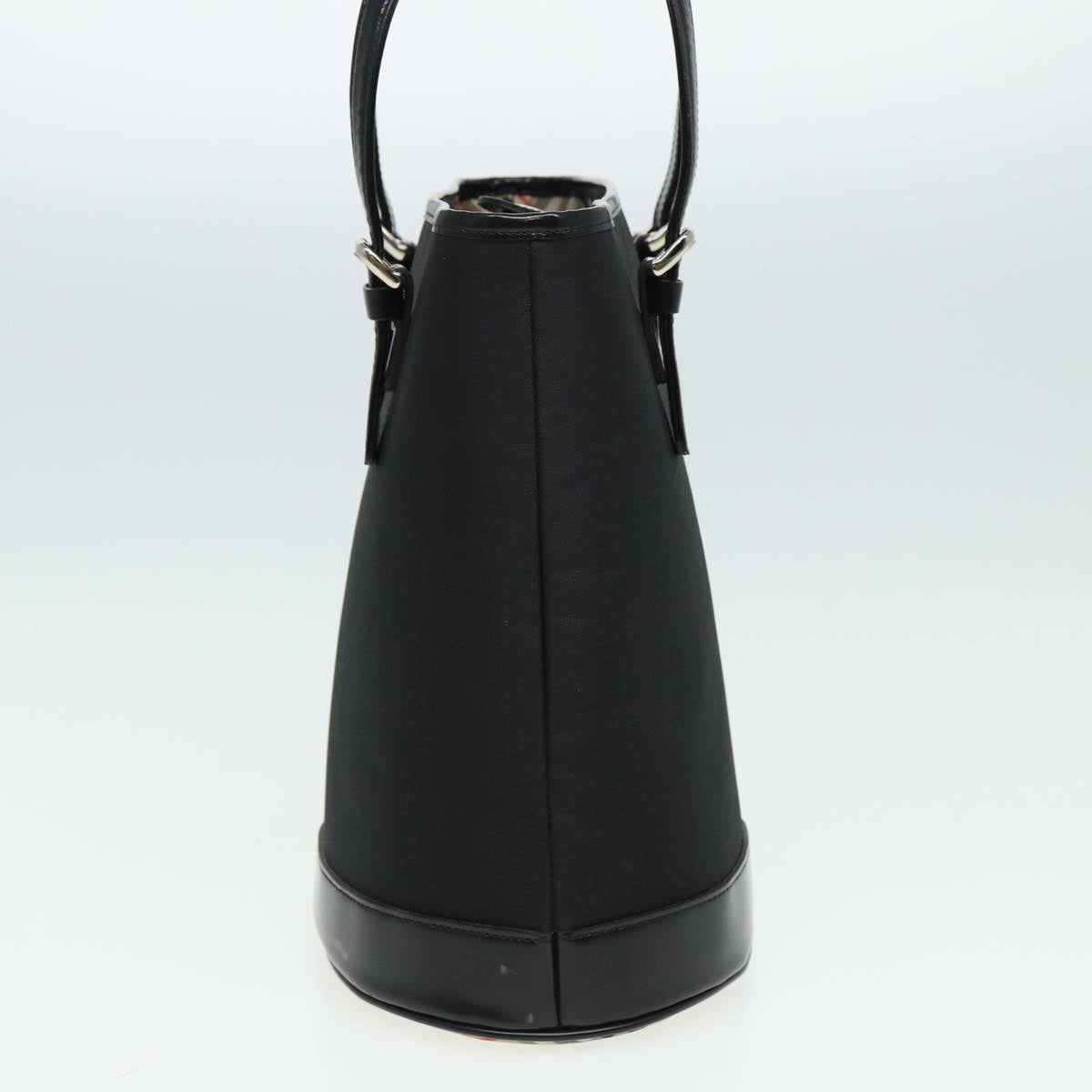 BurberrySs Blue Label Hand Bag Nylon Black Auth 81857