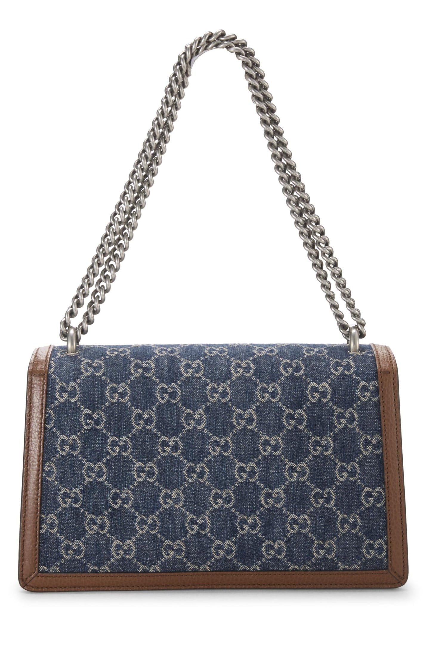 Gucci, Blue GG Denim Dionysus Shoulder Bag Medium, Blue