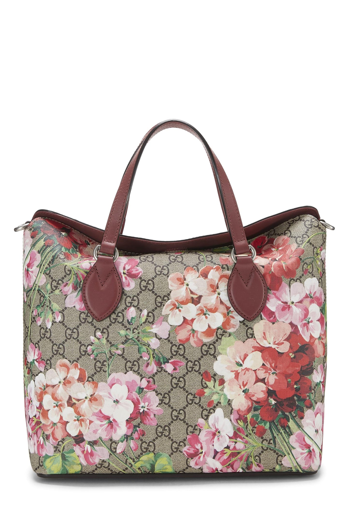 Gucci, Pink GG Blooms Supreme Canvas Fold Over Bag, Pink