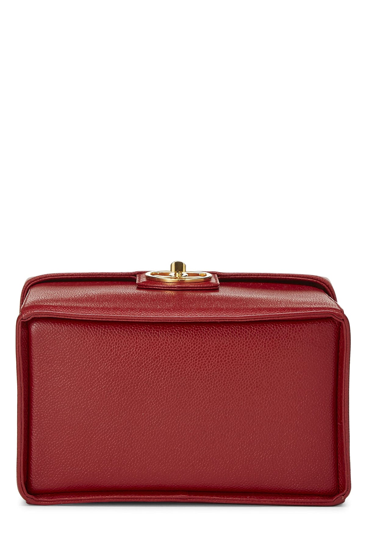 Chanel,  Red Caviar Circle 'CC' Vanity Large, Red