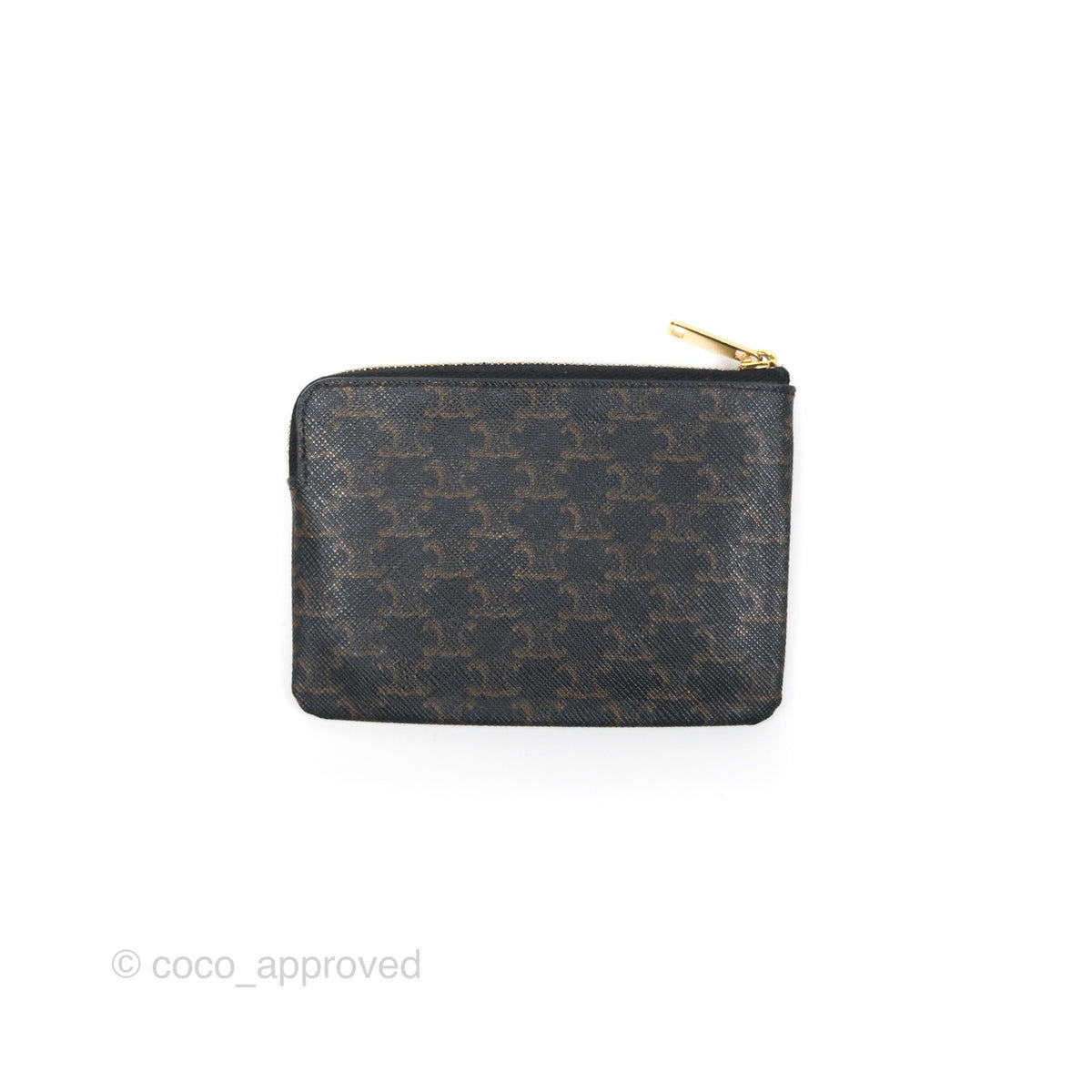 Celine Coin & Card Pouch Triomphe Canvas
