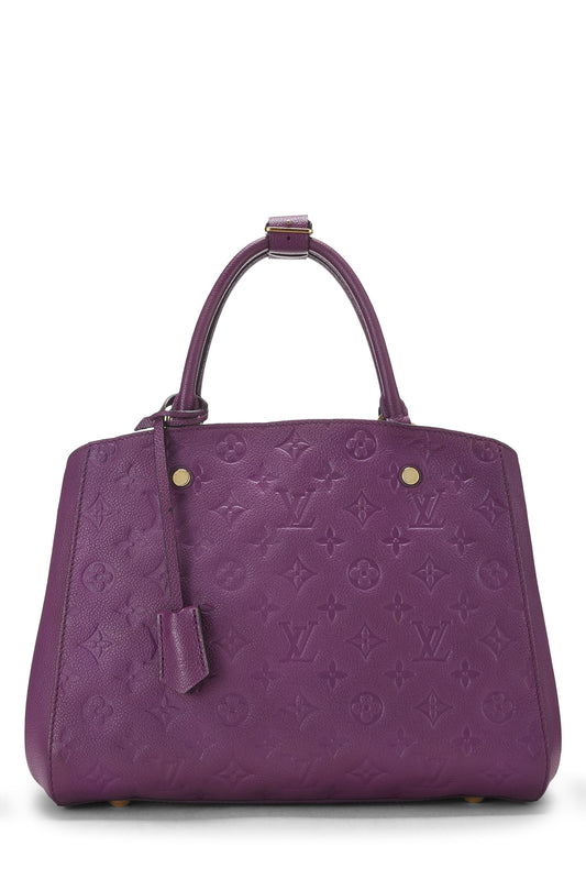Louis Vuitton,  Amytheste Monogram Empreinte Montaigne MM, Purple