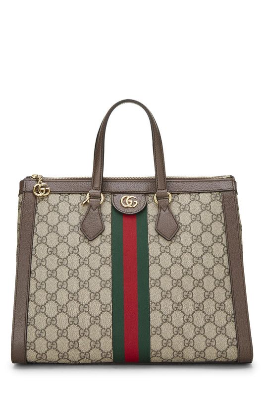 Gucci, Original GG Supreme Canvas Ophidia Tote Medium, Brown