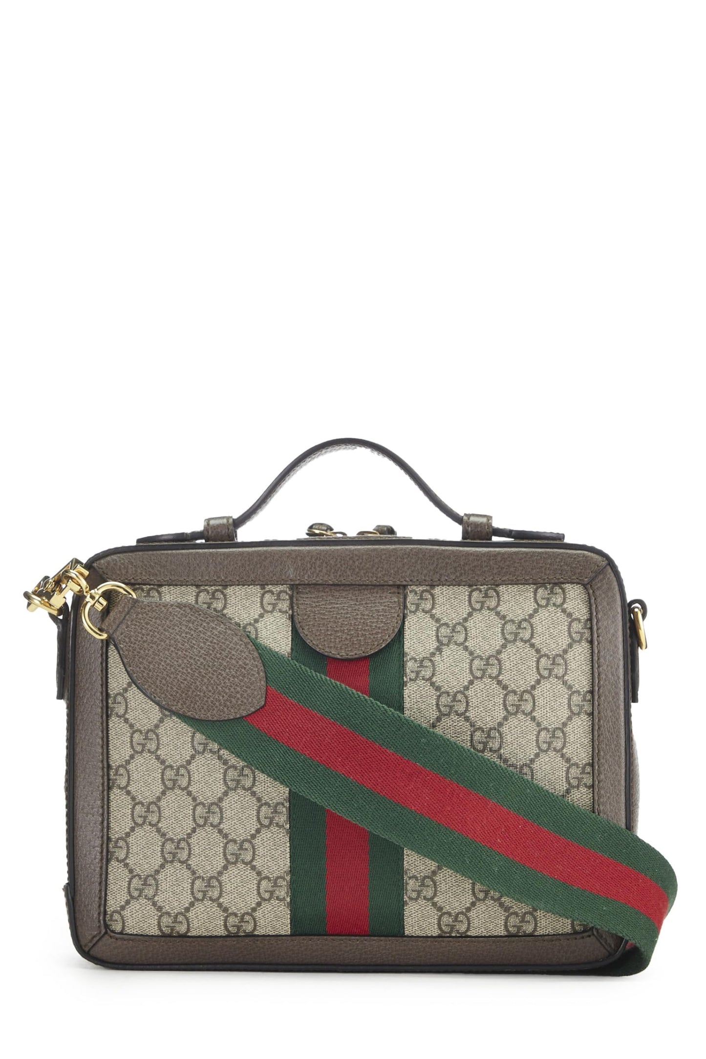Gucci, Original GG Supreme Canvas Web Ophidia Shoulder Bag Medium, Brown